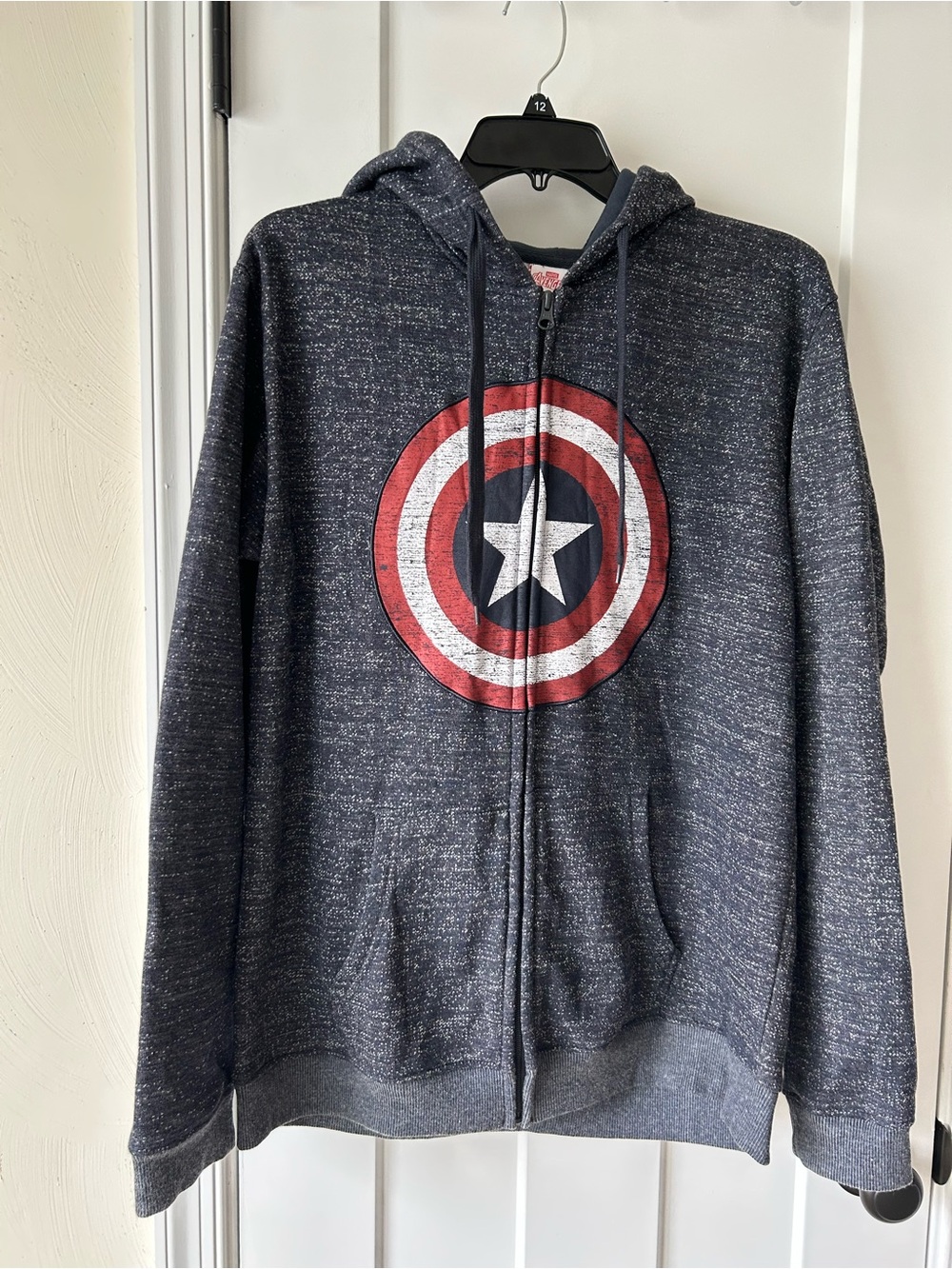 Marvel Avengers Hoodie - Black Hood with Red Logo Tag